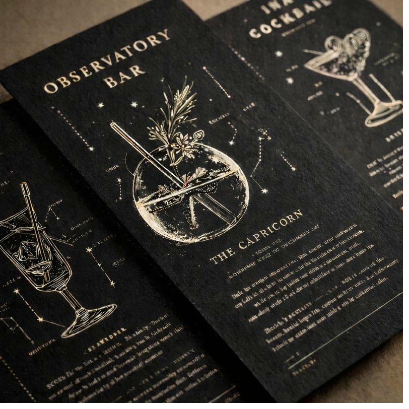 Observatory Bar Cocktail Menu