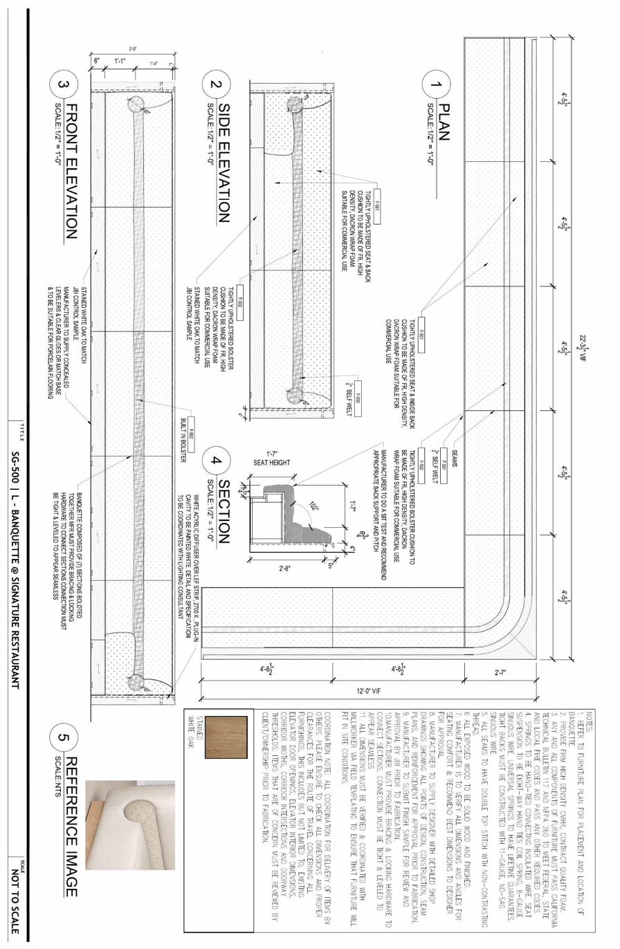 Shop Drawing - Banquette