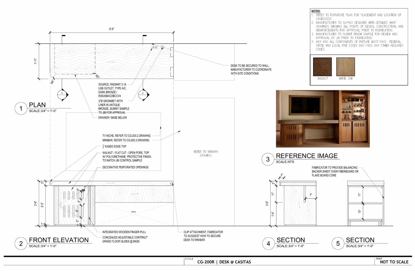 Shop Drawing - Desk