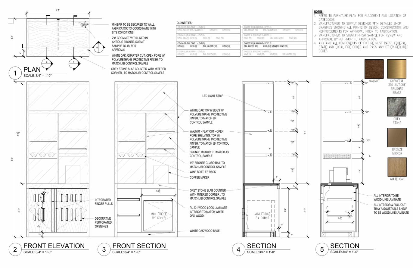 Shop Drawing - Minibar